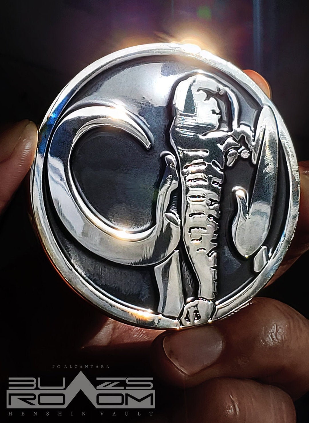 Zyumetal Black Solid Metal Challenge Power Coin 2.5 Inches