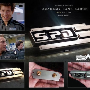 solid metal SPD Academy Rank badge gift Power Rangers cosplay prop replica pin