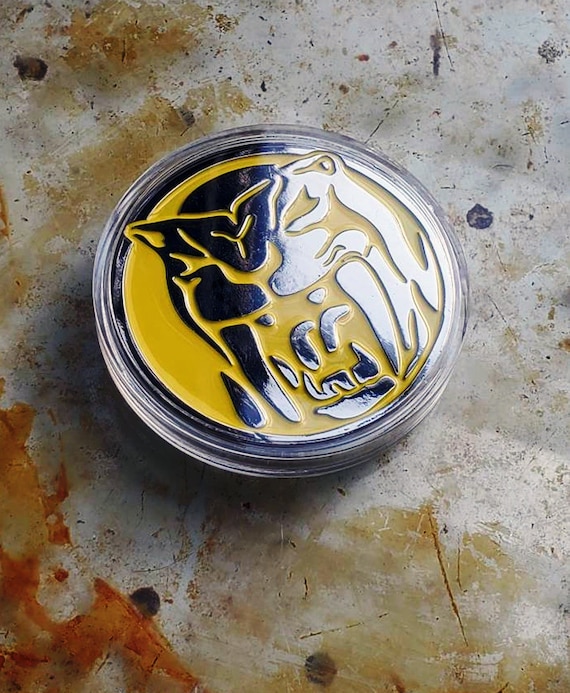 Zyumetal Yellow Tiger Solid Metal Challenge Power Coin 2.5 Inches