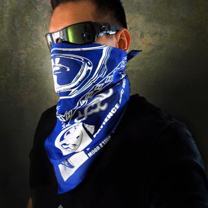 Blue Bandana Glow in the Dark Triceratops Hero Ranger MMA Gym Apparel ...