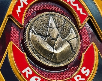 93 Dragonzord defeated power coin solid metal gift for Bandai 1993 Mighty Morphin Power Rangers morpher only.
