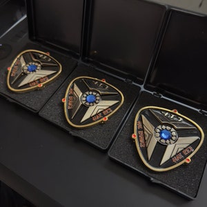 FLAWED DISCOUNTED Power Rangers Time Force Cosplay metal badge 2.0 prop replica Ranger gift