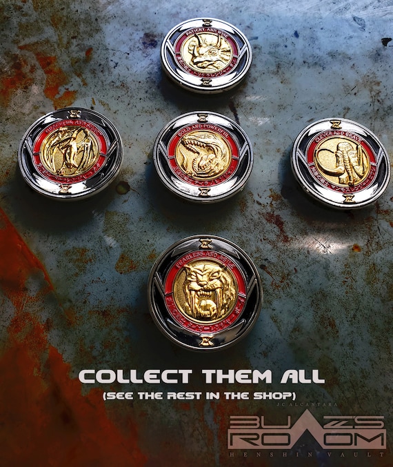 Zyumetal #1 YELLOW Metal Coin Saber-tooth Tiger Ranger Power