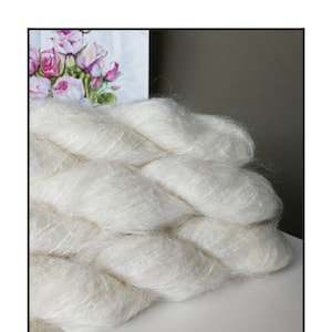 Undyed Mohair Wool Yarn (50g)