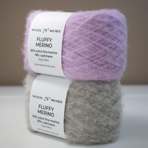 50g  Extrafine Merino / Brushed Cashmere Yarn / Soft yarn / Knitting yarn