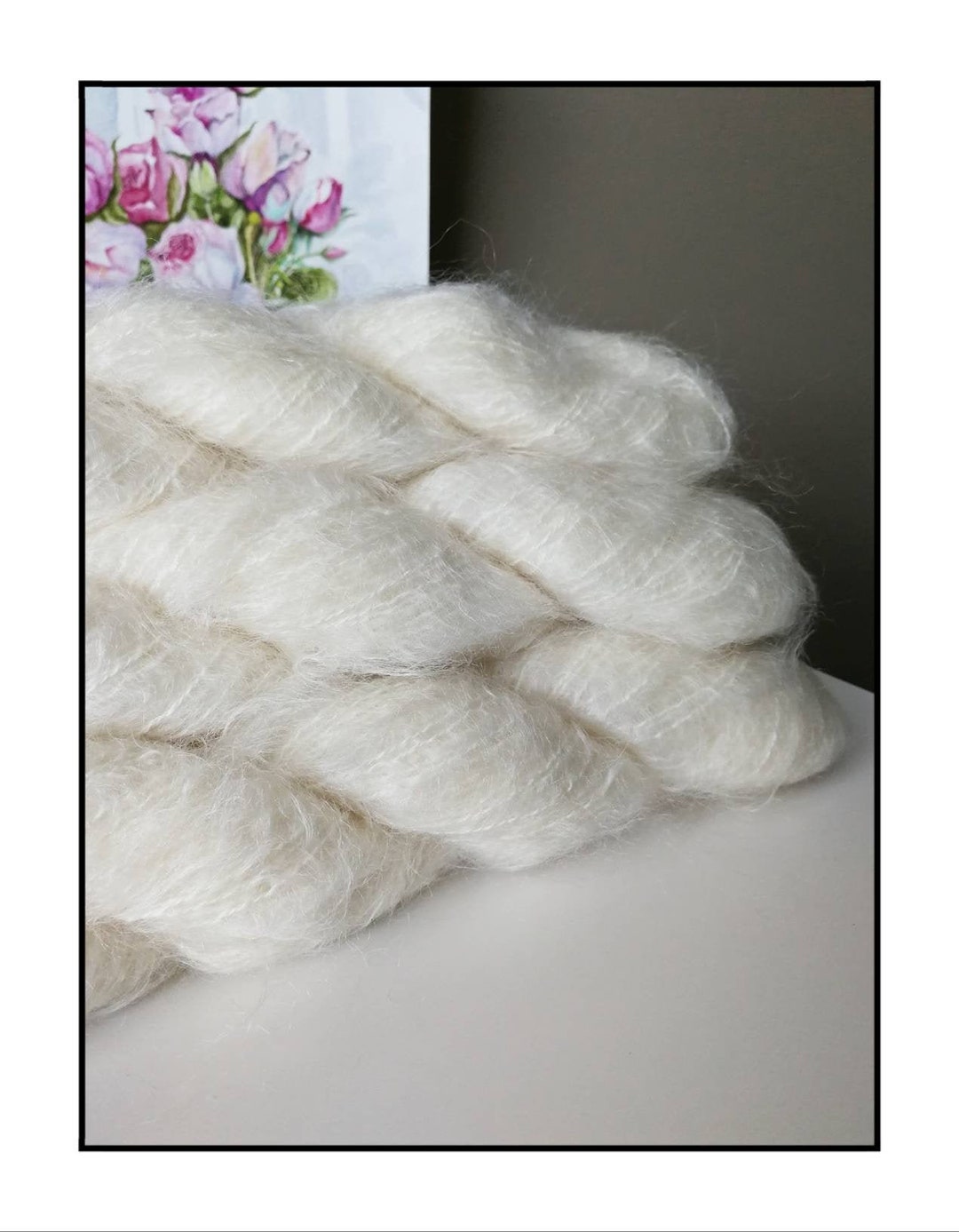 Undyed 70/30% Mohair/wool Yarn/ Undyed Mohair and Wool Yarn Blank 50g / Wool  Mohair -  Canada