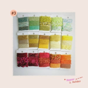 Textured Craft Yarn Bundle: Mixed Fibers, Scrap Yarn, Embellishments