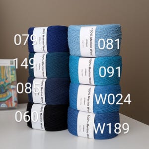 100% Merino Wool Yarn/（ N2/26） Hand Knitting or Machine Knitting/ Lace yarn/Cone Yarn / per 100g