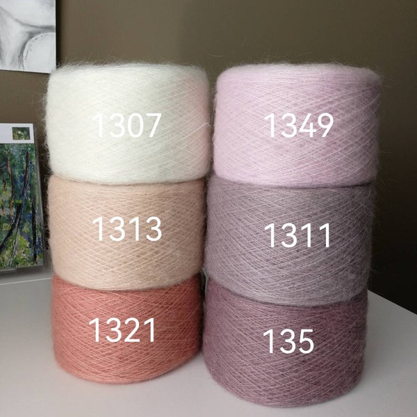 100g  Mohair yarn / Mohair +Merino wool+Nylon  / hand or machine knitting/ per 100 g