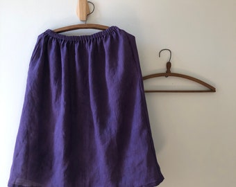 Logwood dye skirt, plant dyed, botanical plant dyes, linen