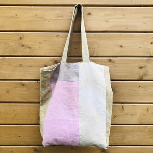 plant dyed bag, naturally plant dyed, linen, botanical plant dyes image 2