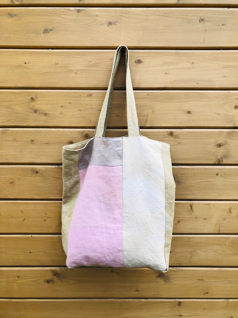 plant dyed bag, naturally plant dyed, linen, botanical plant dyes image 2