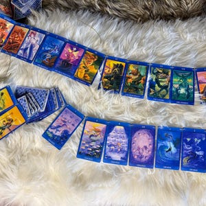 Meerjungfrau Tarot Karte Banner - FULL DECK Tarot Girlande Dekoration Kunst Display Sirene Party Flagge Banner
