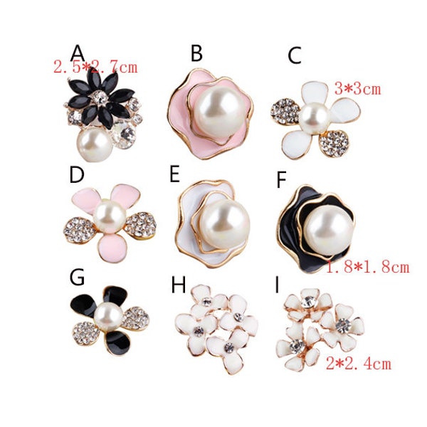 Zircon Beads Epoxy Flower DIY Accessory Hair Jewelry Component Pandent Charm Cabochon Deco on Craft Phone Case DIY Deco With Flat Base WTD98