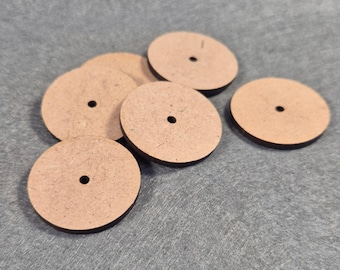 25/50/100 MDF 32mm Round Bases for Wargames, Roleplaying Games and Miniatures