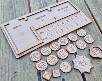 Fantasy Football Dugout – 3mm MDF – Includes Tokens + Scatter Template