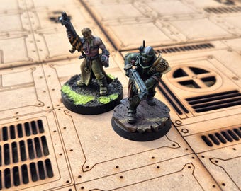 Industrial Sci-Fi Terrain Tiles – 150x150mm (6"x6") – MDF 3mm – Skirmish Games, Dungeon and DnD