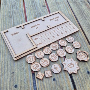 Fantasy Football MDF-bank – Compatibel met Blood Bowl – Tokens + Scatter-liniaal – Lasergesneden 3 mm