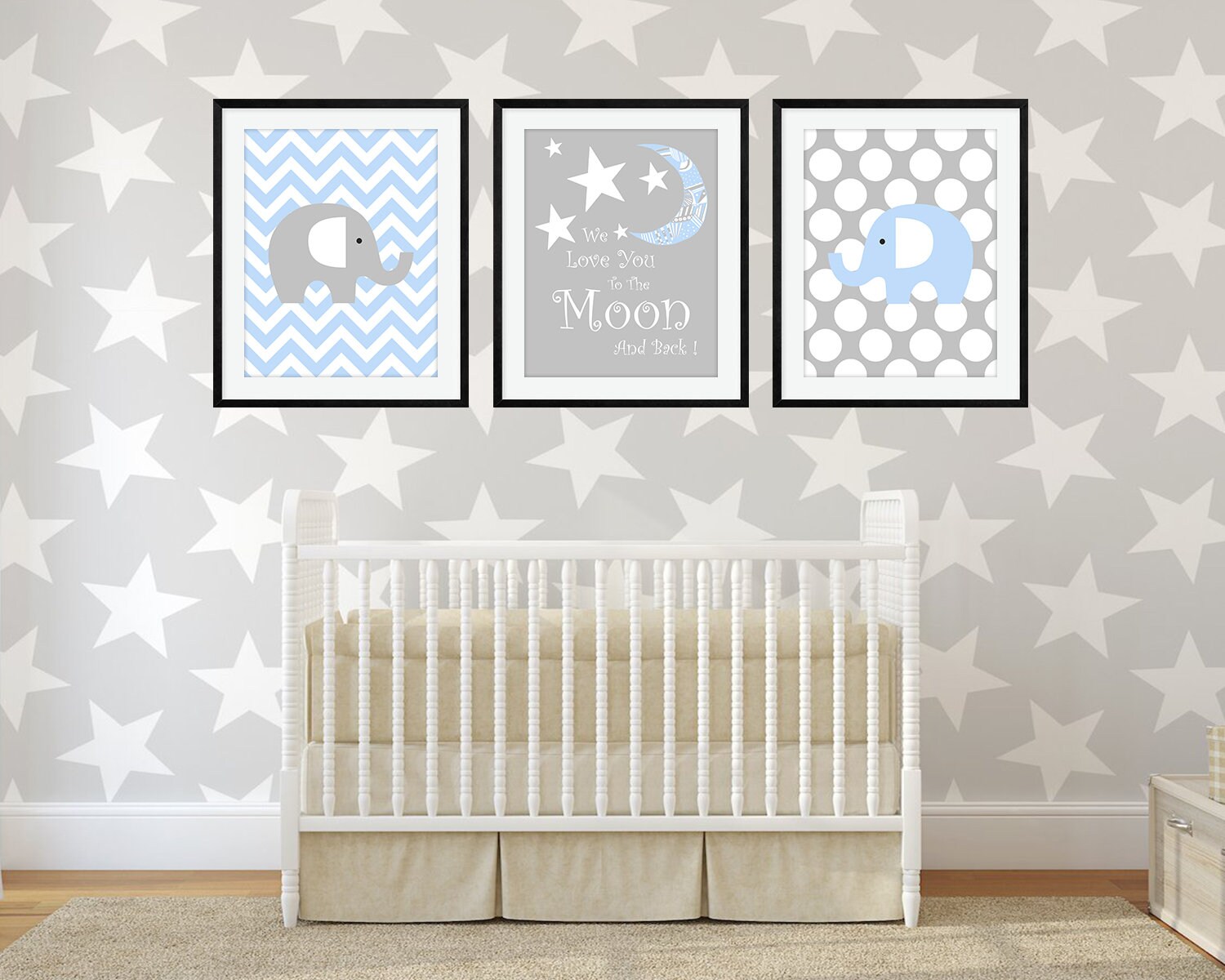 Fotos de elefantes para la habitación del bebé te amamos a | Etsy