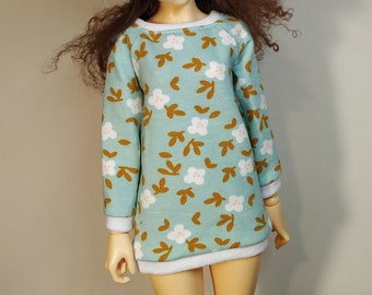 Minifee slim msd mint blouse jumper tee sweater, minifee clothes outfit set for slim msd bjd dolls