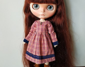 Blythe pullip vintage old fashion mori dress, blythe pullip clothes outfit obitsu azone clothes for dolls