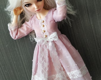 Minifee romantic pink dress with laces and buttons, minifee outfit set clothes kawaii sweet cute as hell ;)