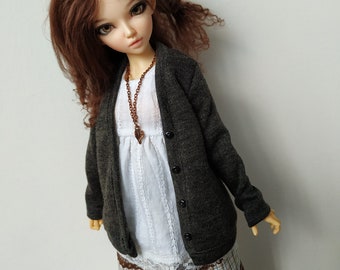 PREORDER Minifee charcoal cardigan sweater, minifee clothes outfit clothing