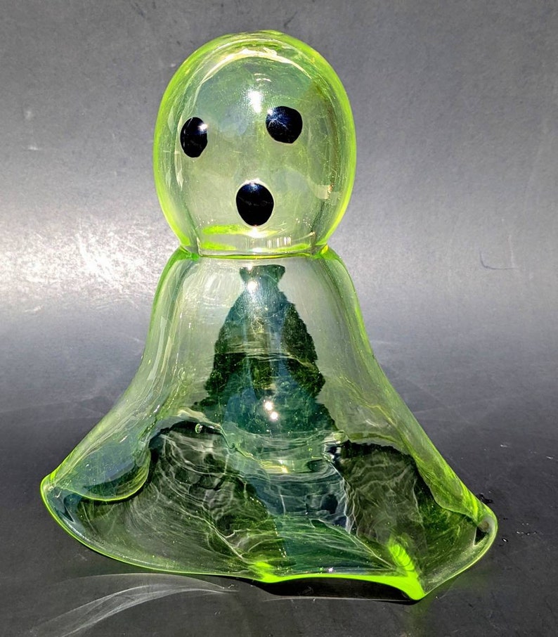 Uranium Glass Ghost Hand Blown - Etsy