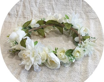 I love.. White Wedding Flower Crown