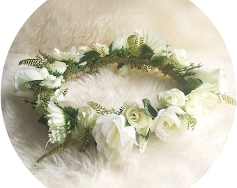 I love.. White Wedding Flower Crown