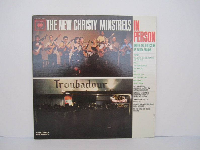 The New Christy Minstrels In Person Vintage Vinyl Record Etsy