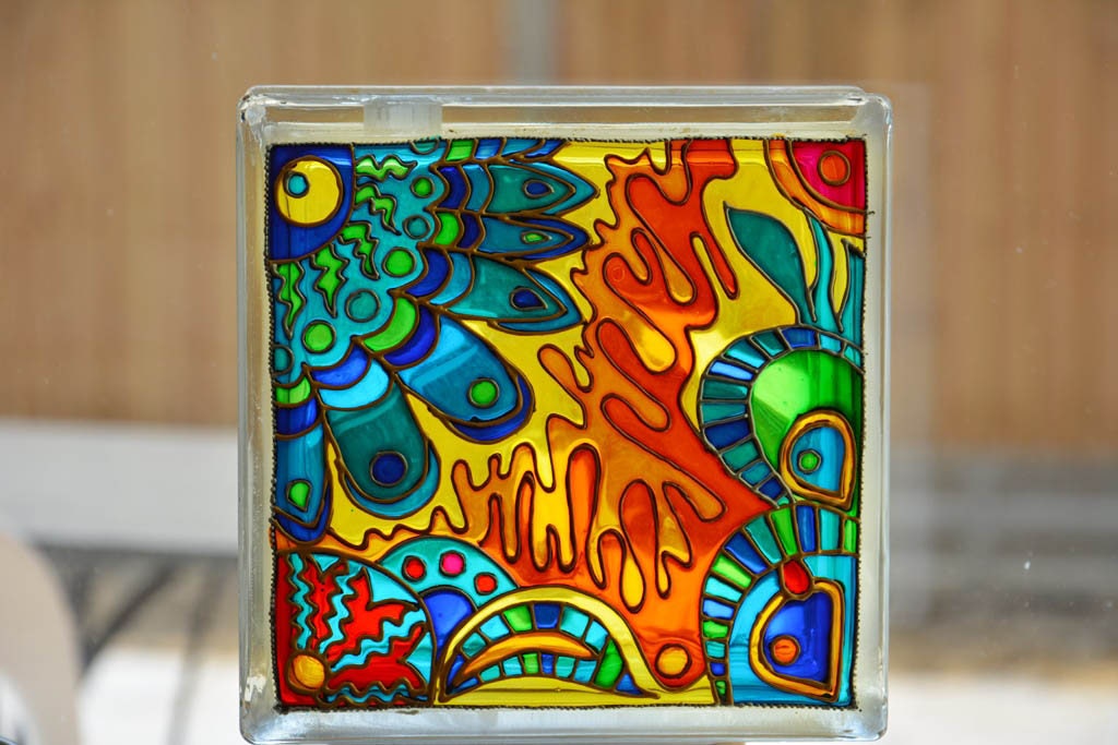 Pop Art Daisy Stained Glass Sun Catcher Vibrant 8 Night Etsy