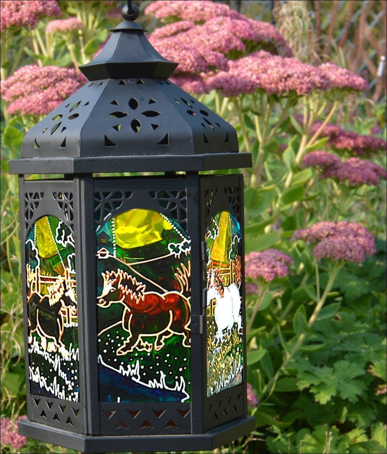Horse Art Moroccan Lantern Horses Hanging Lantern Equine Etsy
