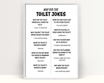 Bathroom Humor Art, Funny Toilet Print, Humorous Wall Decor,  Funny Bathroom Jokes Wall Print, Humorous Toilet Humor Artwork