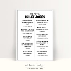 Bathroom Humor Art, Funny Toilet Print, Humorous Wall Decor, Funny Bathroom Jokes Wall Print, Humorous Toilet Humor Artwork image 1