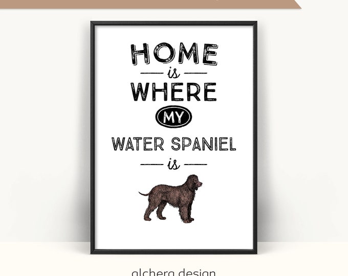 American Water Spaniel Wall Art, American Water Spaniel Home Decor, New Puppy Gift Idea, Dog Owner Wall Decor, American Water Spaniel Print