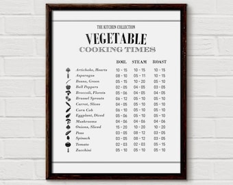 Healthy Cooking, Food Chart, Vegetable Print, Kitchen Wall Decor, (Digital Download)