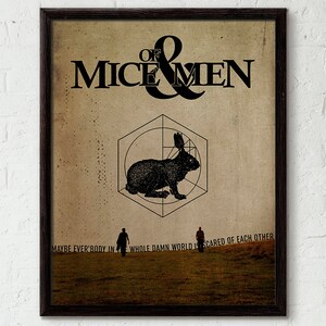 Of Mice and Men, Literary Poster, John Steinbeck, Steinbeck Quotes, literary art quote, Reader Gift, Literary Printable, Literary Art Print