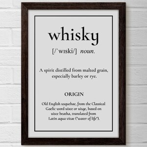 Whisky Print, Whiskey Print, Whisky Poster, Whisky Art, Kitchen Decor, Whiskey Decor, Whiskey Lover Gift, Man Cave Gift, Bar Cart Art