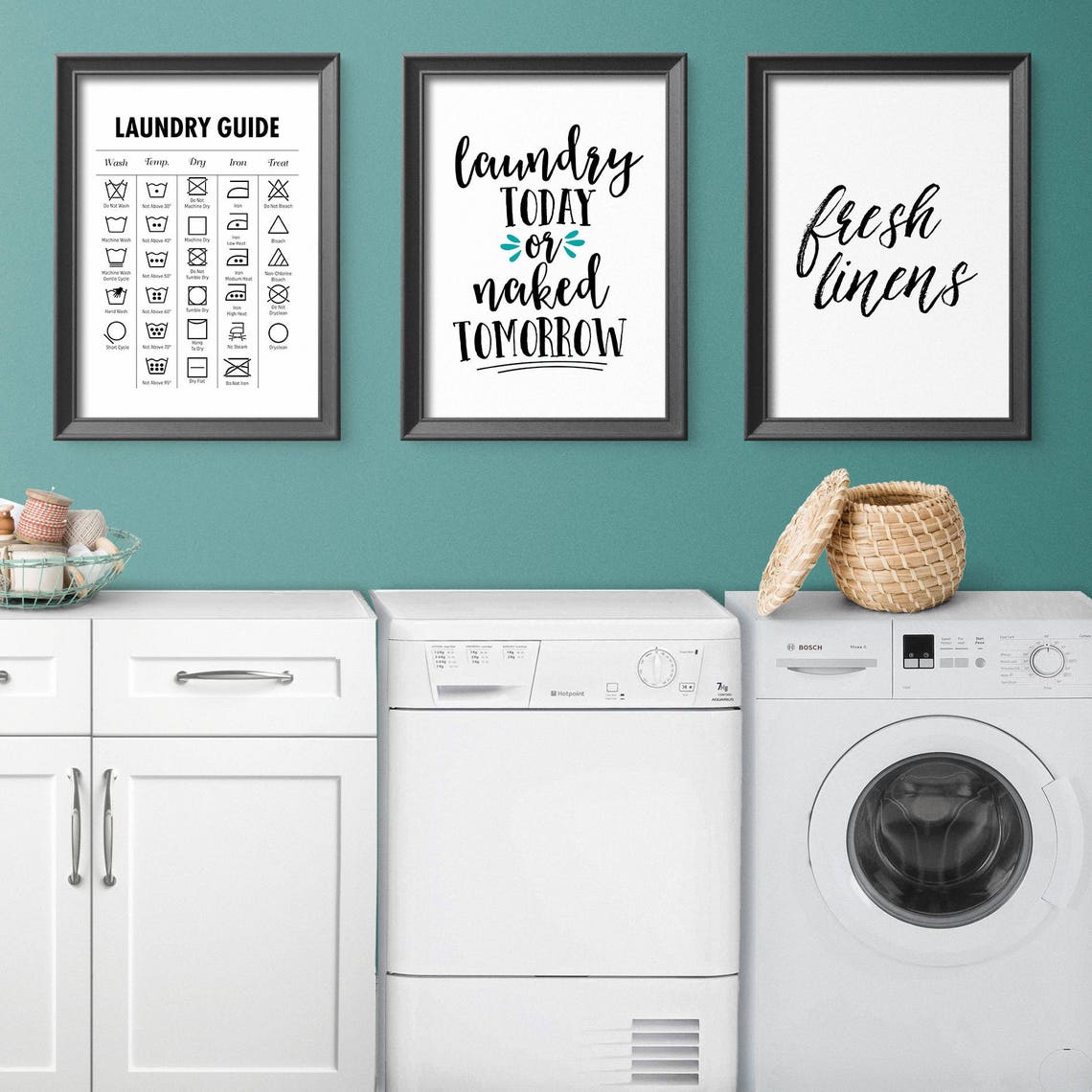 Fresh Linens Laundry Typographic Print Laundry Room Sign - Etsy