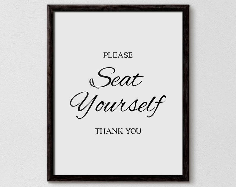 Seat Yourself, Seat Yourself Bathroom Sign, Washroom Print, Bathroom Quotes, Bathroom Art Print, Restroom Art, Funny Home Decor, Ladies Room image 1