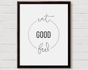 Bon Appetit, Dining Room Decor, Kitchen Wall Art, Modern Typography (Digital Download)