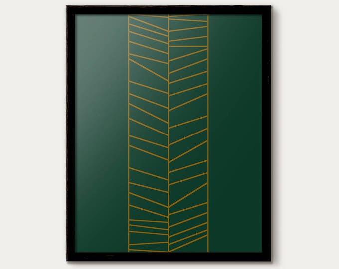 Affiche Scandinave, Green Art Print, Art Poster, Printable minimalist Art, Geometric Print, Line Art Poster, Geometric Lines, Gold Printable