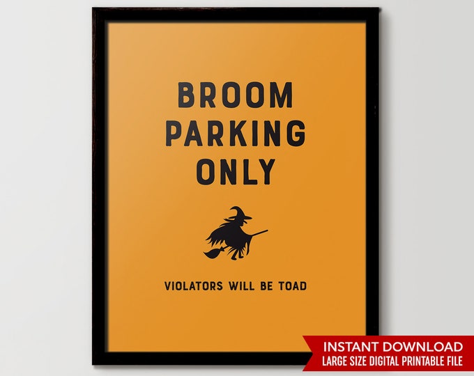 Broom Parking, Halloween Sign, Halloween Printables, Rustic Halloween, Mantel Decor, Funny Halloween, Halloween Decor, Halloween Witch, DIY