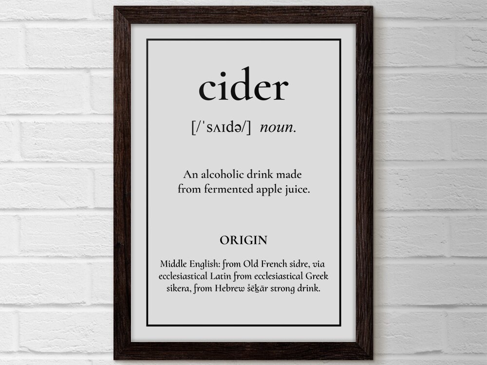 Bar Cart Cider Poster Bar Cart Art Bar Cart Print Cider Etsy