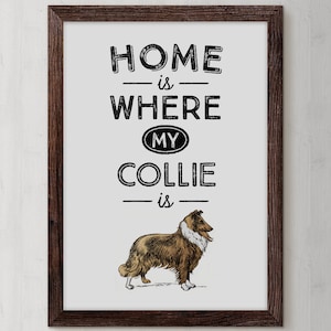 Border Collie Art, Collie Print, Watercolor Collie, Dog Owner Gift, Collie Owner, Collie Art Print, Custom Collie, Collie Decor, DP16