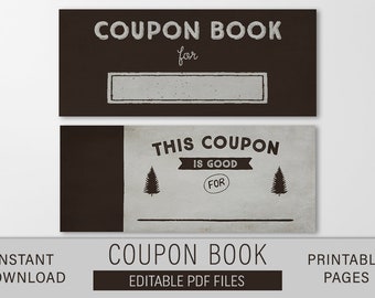 Personalized Boyfriend Coupon Book, Personalized Boyfriend Christmas Gift, Coupon Book for Him, Editable Coupon Book