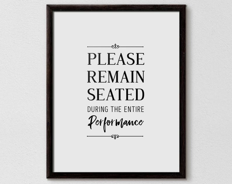 Funny Bathroom Sign, Please Remain Seated, Bathroom Art, Bathroom Quote, Bathroom Typography, Modern Bathroom, Minimalistic Bathroom image 1