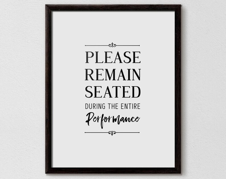 funny bathroom sign please remain seated bathroom art etsy