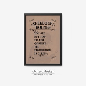 Sherlock Holmes - No. 4 - Conan Doyle Watson Detective Book Poster - Literature Home Decor Room Wall Art Literary Reader Gift Printable